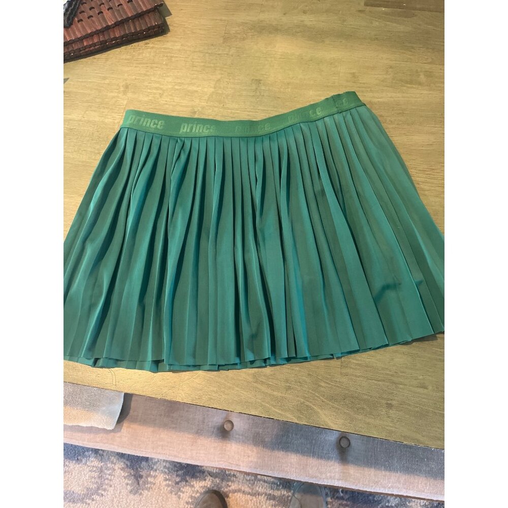 Prince Pickleball Womens Pleated Skirt M Forest Green Polyester